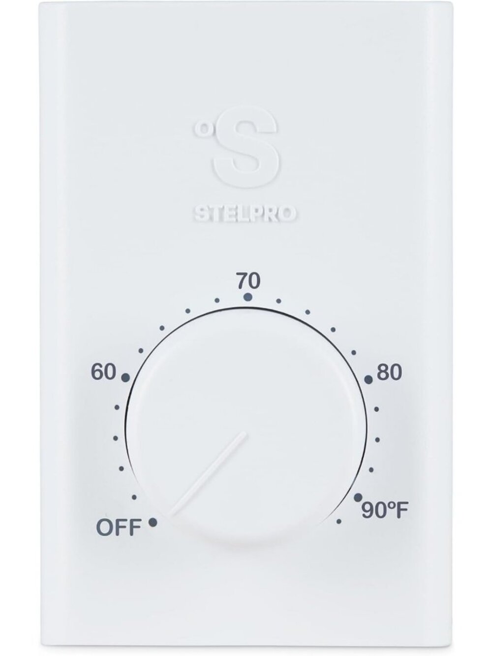Double Pole Line Voltage Wall Thermostat 22A - Energy Efficient Control - White